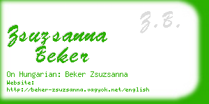 zsuzsanna beker business card